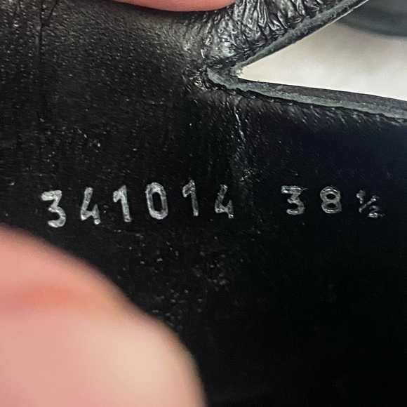 Balenciaga heeled slingback peeptoe mules black leather 38.5 - Picture 8 of 11